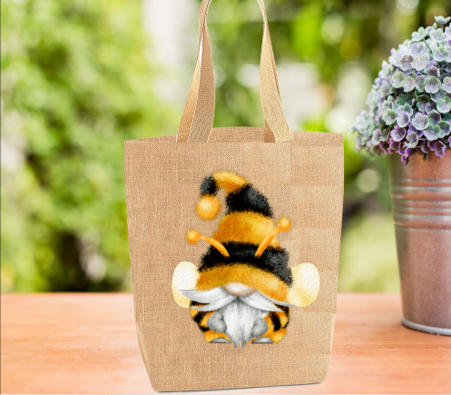 Gonk Bee Tote Bag, Gnome Bag, Personalised Tote Bag